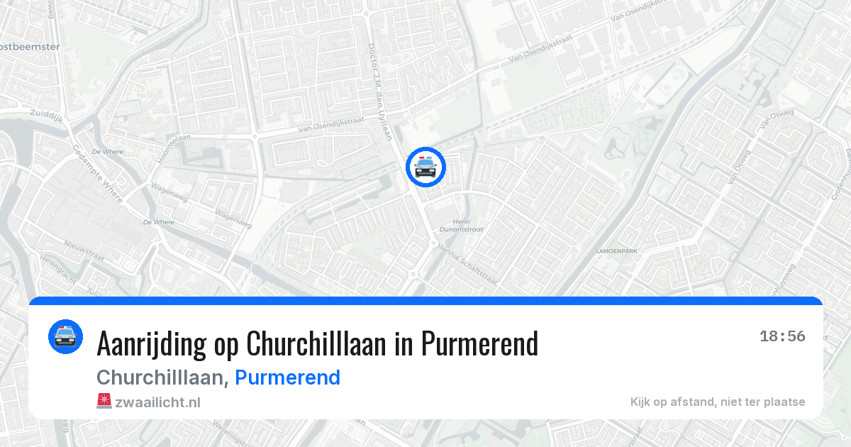 Aanrijding op Churchilllaan in Purmerend — 20 mei 2026