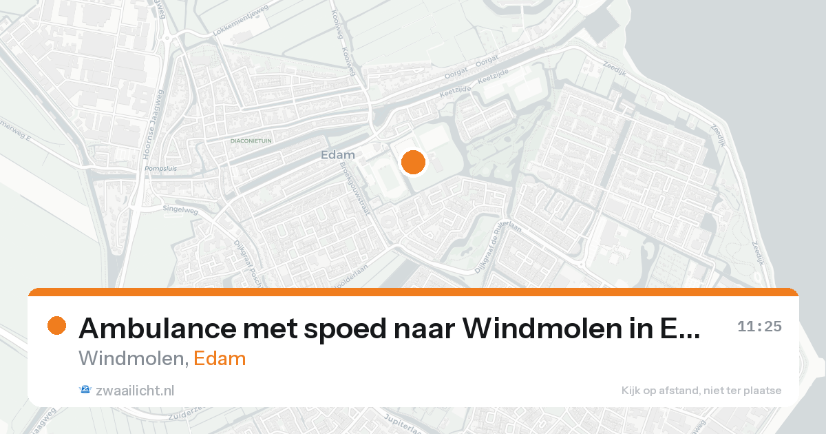 Ambulance met spoed naar Windmolen in Edam — 31 mei 2026