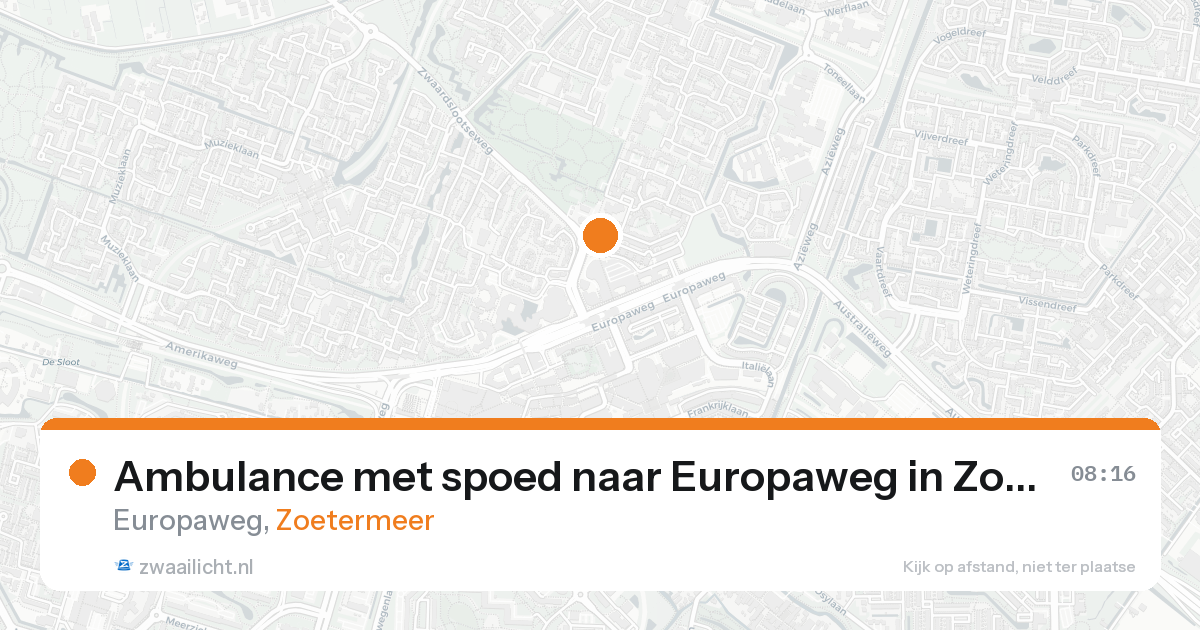 Ambulance met spoed naar Europaweg in Zoetermeer — 21 aug 2026