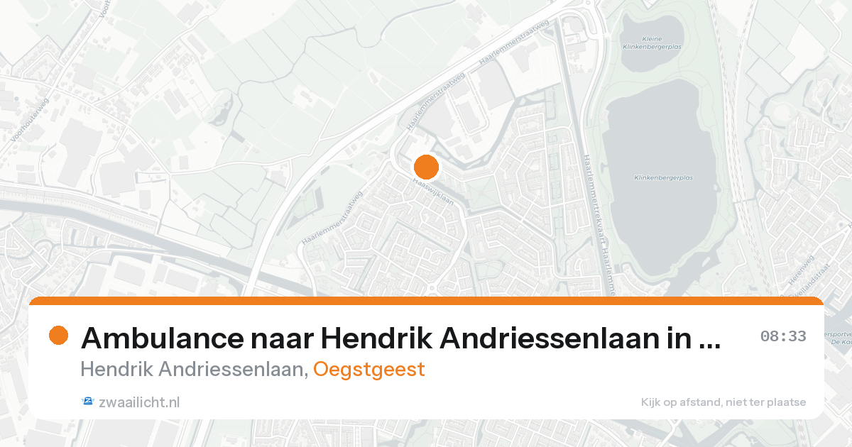 Ambulance naar Hendrik Andriessenlaan in Oegstgeest — 16 aug 2026
