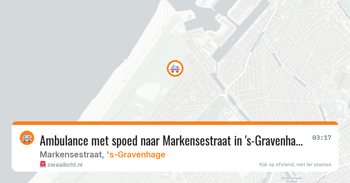 Ambulance met spoed naar Markensestraat in 's-Gravenhage — 3 mei 2026