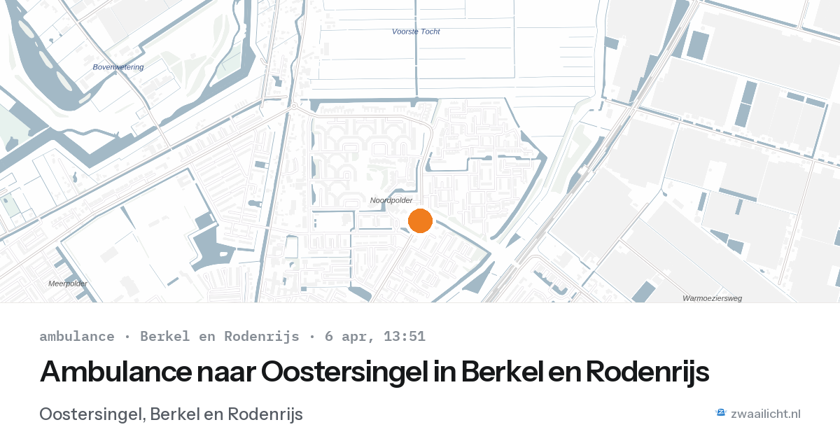 Ambulance naar Oostersingel in Berkel en Rodenrijs — 6 apr 2026