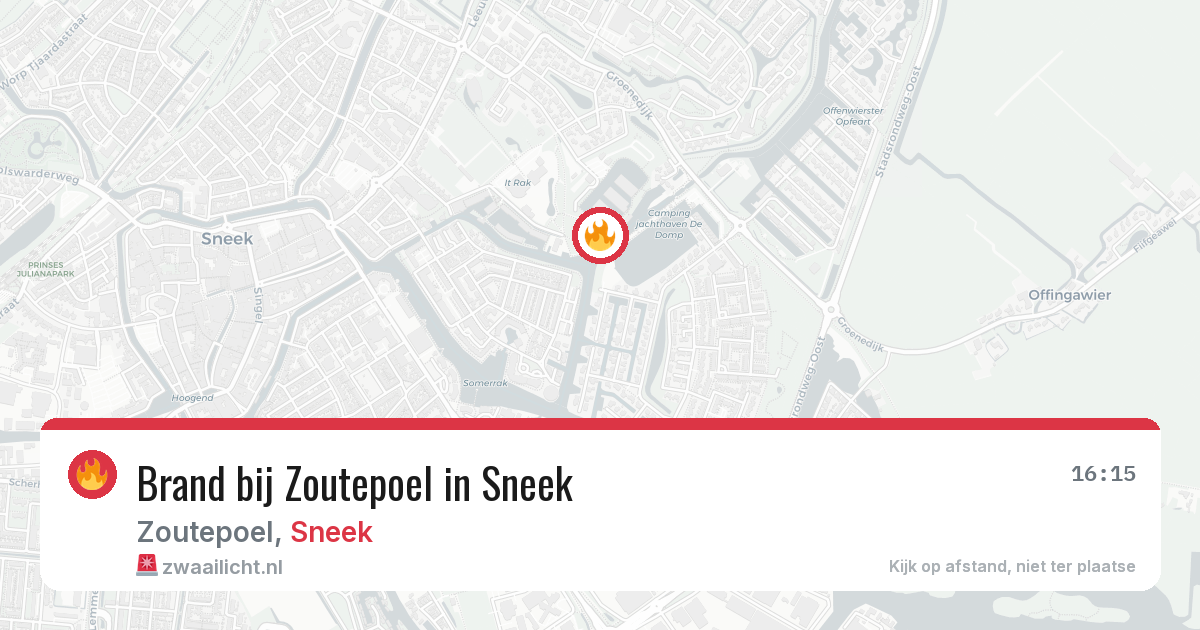 Brand bij Zoutepoel in Sneek — 3 jul 2026