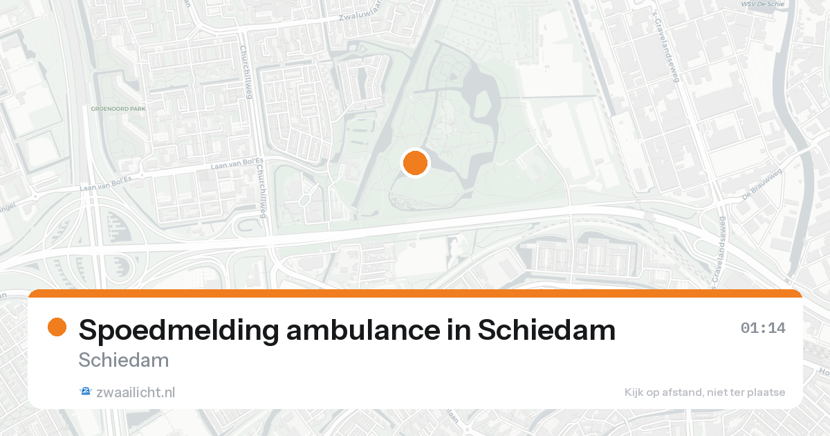 Spoedmelding ambulance in Schiedam — 14 aug 2026