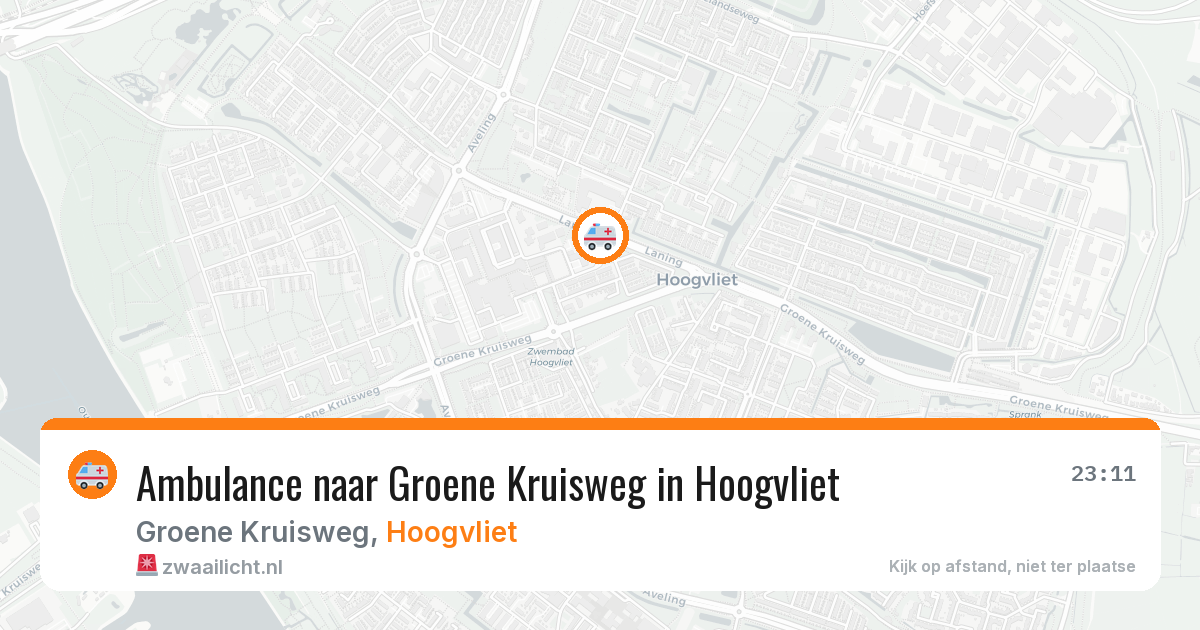 Ambulance naar Groene Kruisweg in Hoogvliet — 12 aug 2026