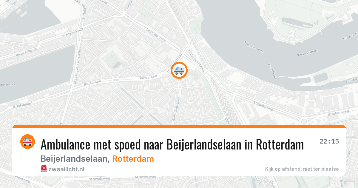 Ambulance met spoed naar Beijerlandselaan in Rotterdam — 14 aug 2026