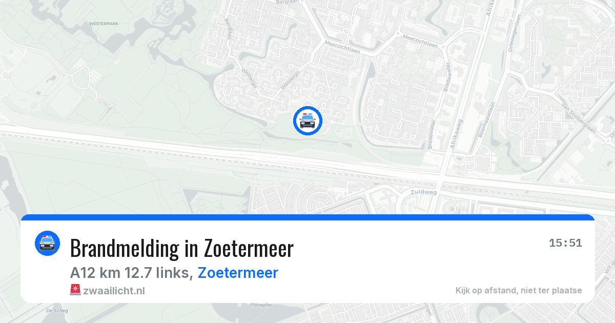 Brandmelding in Zoetermeer — 13 aug 2026