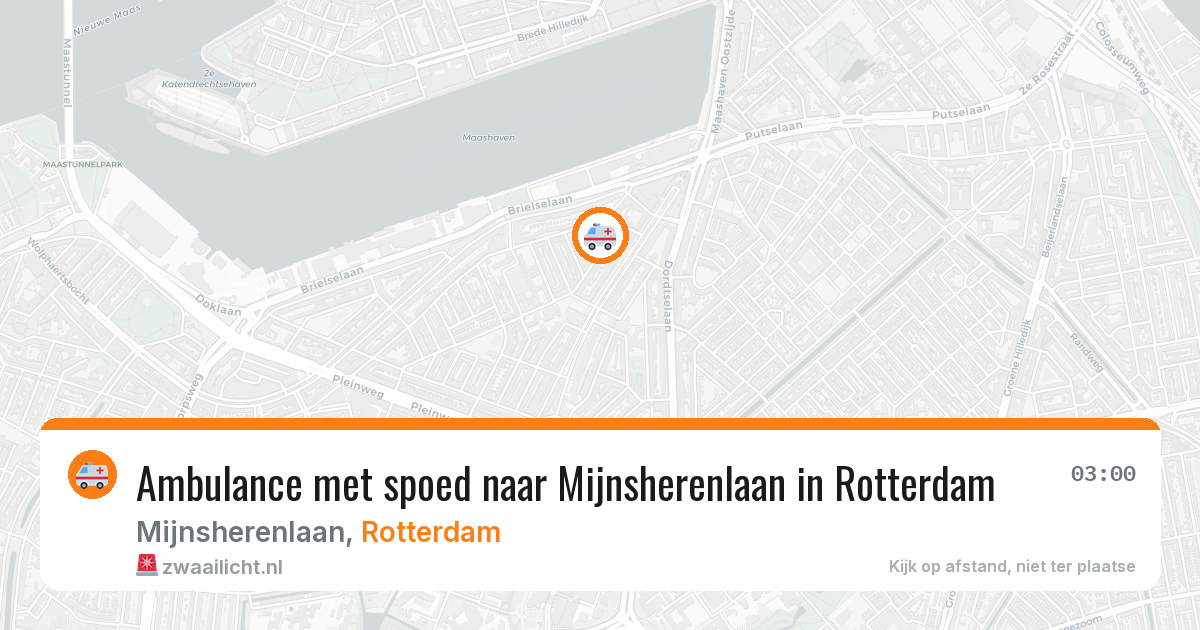 Ambulance met spoed naar Mijnsherenlaan in Rotterdam — 15 aug 2026