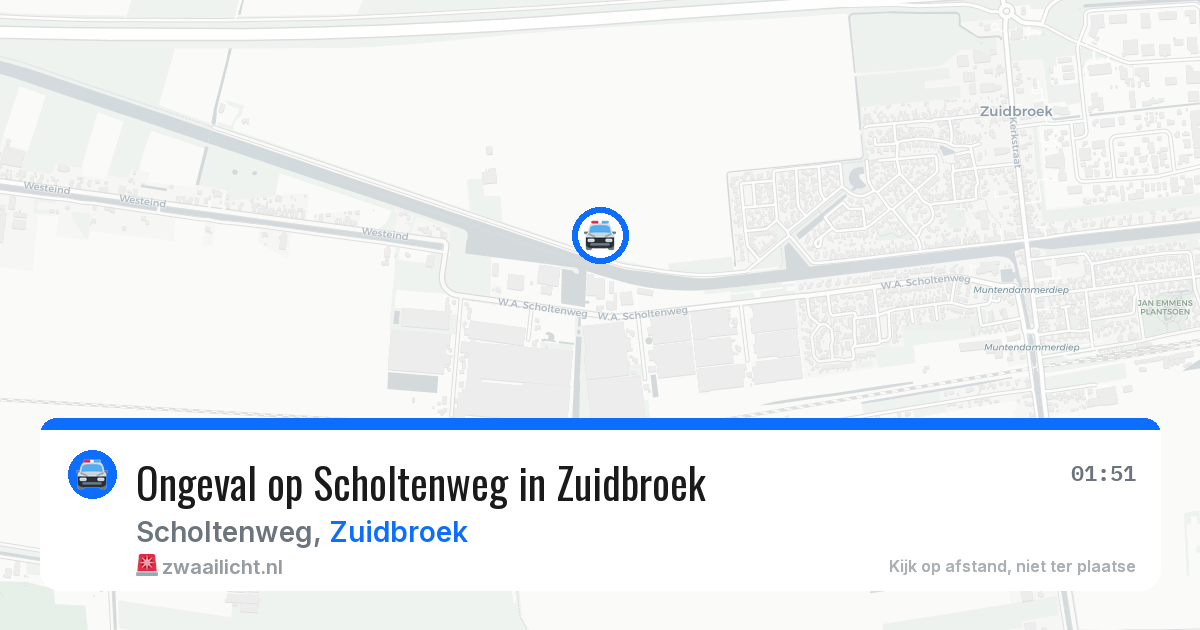 Ongeval op Scholtenweg in Zuidbroek — 19 jun 2026