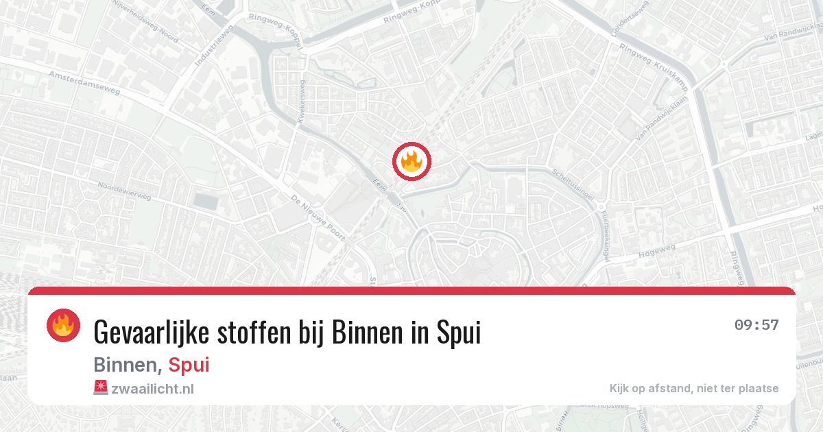 Gevaarlijke stoffen bij Binnen in Spui — 7 jul 2026