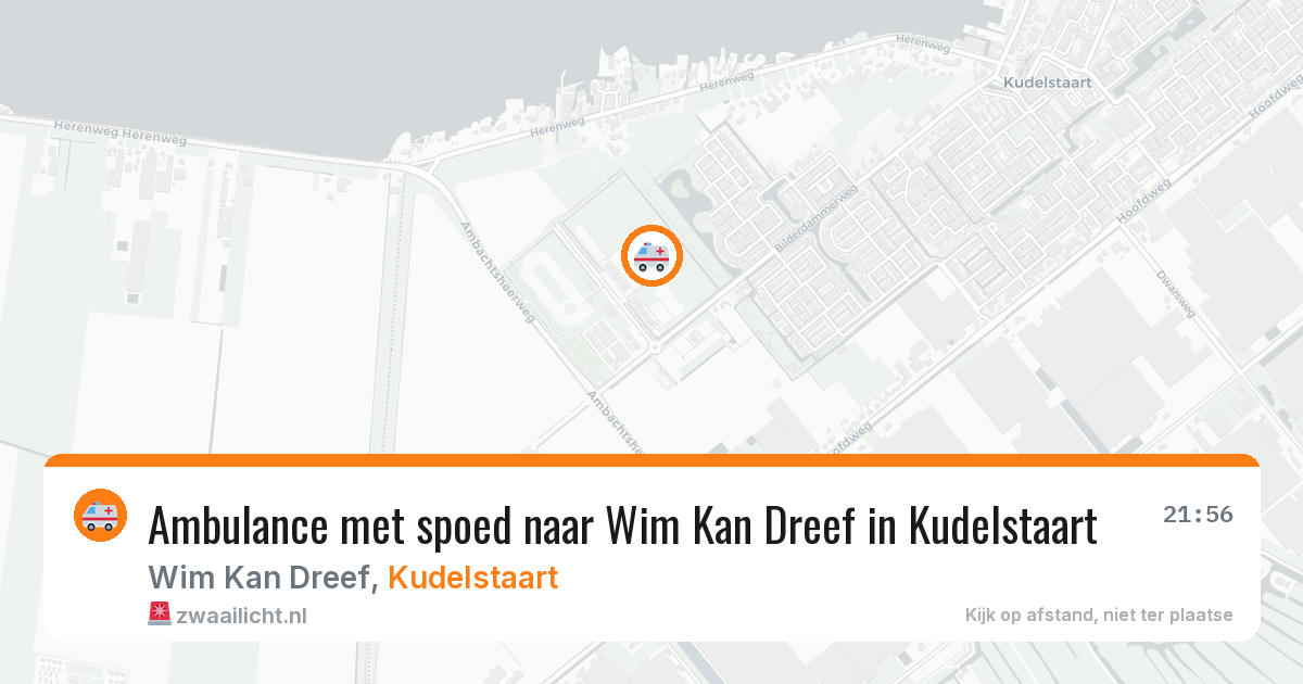 Ambulance met spoed naar Wim Kan Dreef in Kudelstaart — 16 mrt 2026