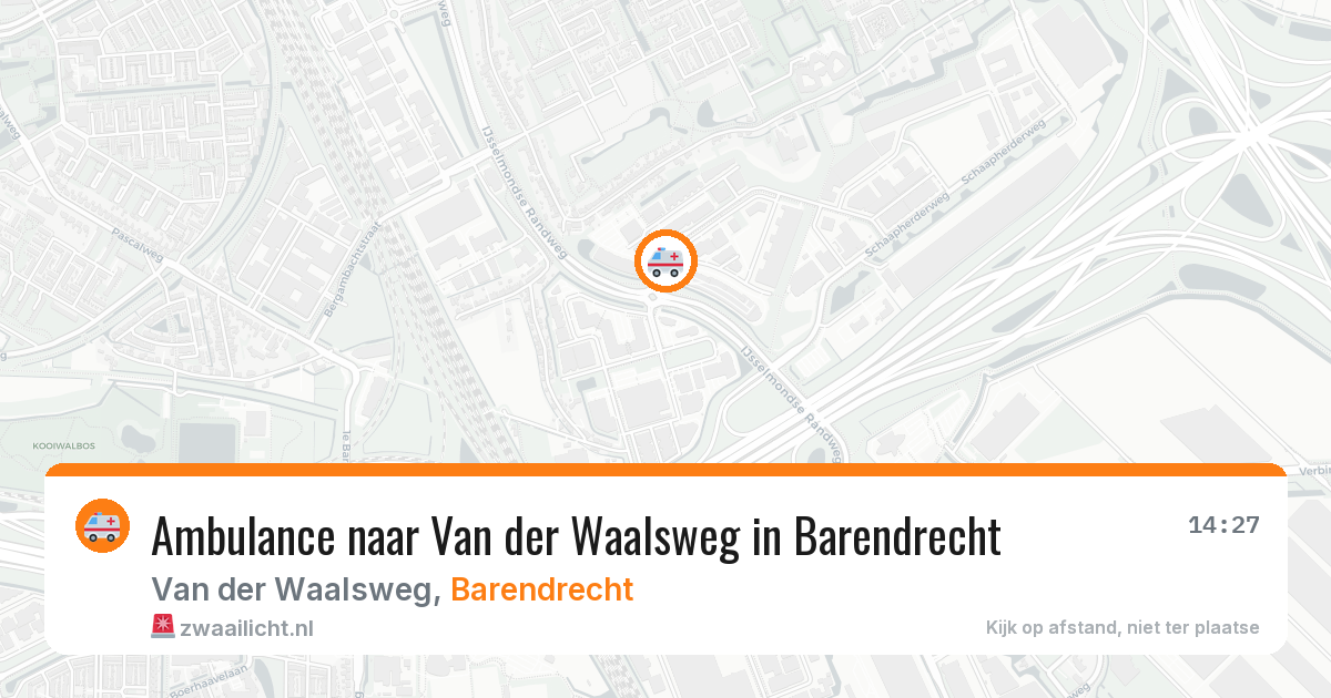 Ambulance naar Van der Waalsweg in Barendrecht — 23 mei 2026