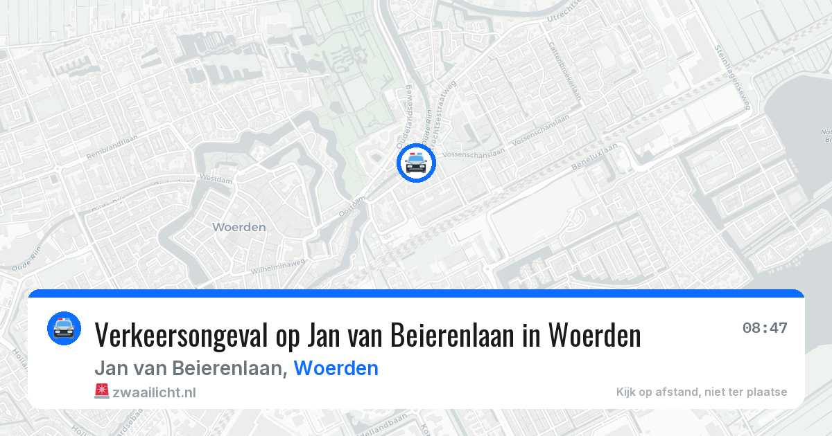 Verkeersongeval op Jan van Beierenlaan in Woerden — 4 mei 2026