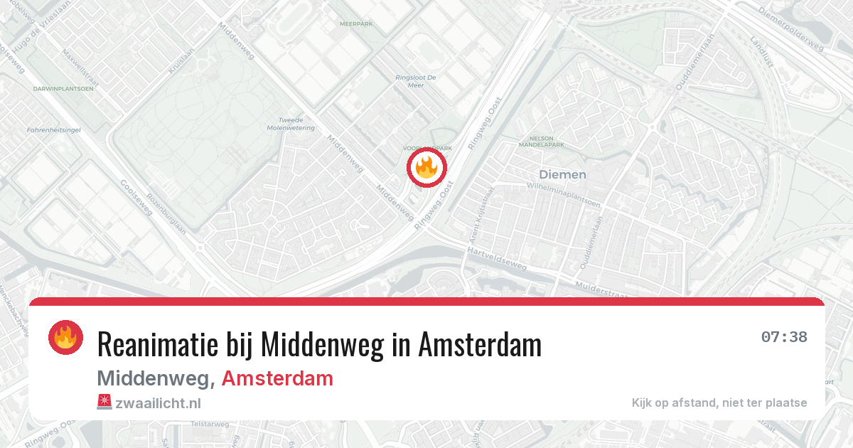 Reanimatie bij Middenweg in Amsterdam — 12 apr 2026