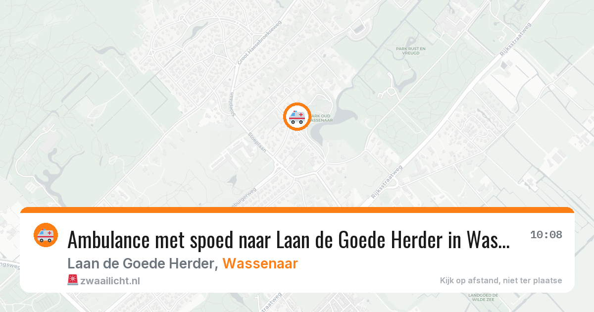 Ambulance met spoed naar Laan de Goede Herder in Wassenaar — 6 jun 2026