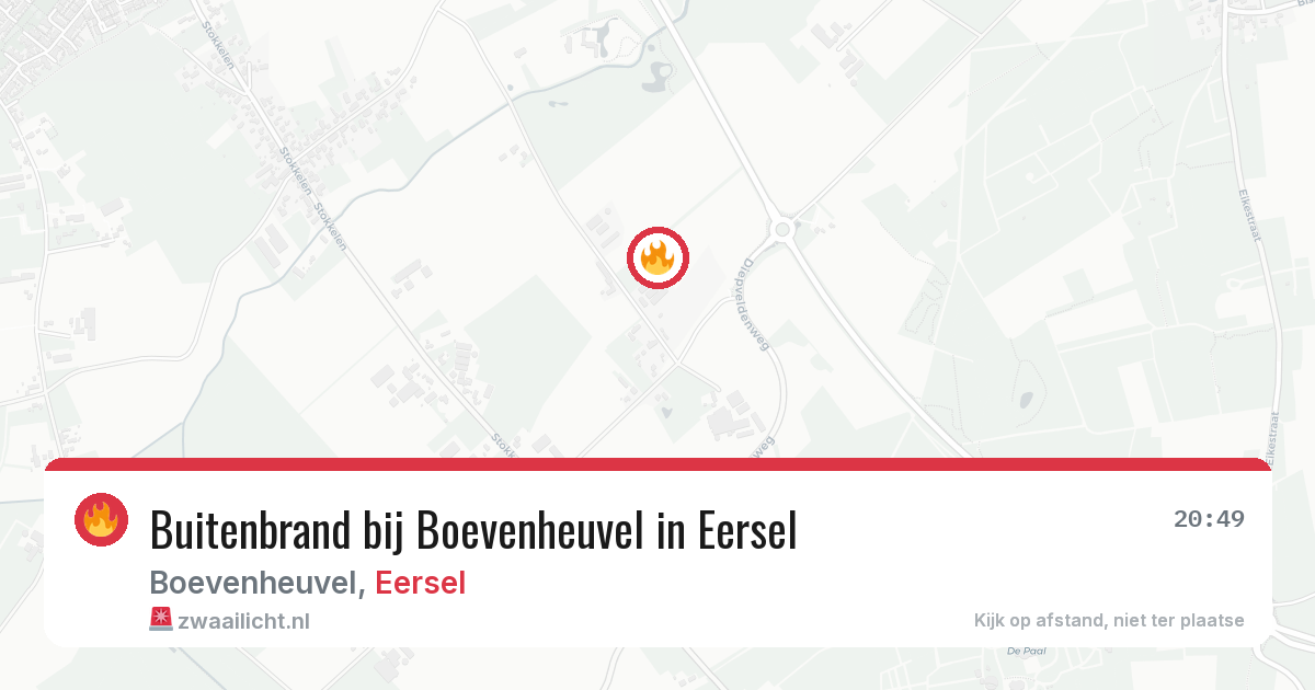 Buitenbrand bij Boevenheuvel in Eersel — 1 mei 2026