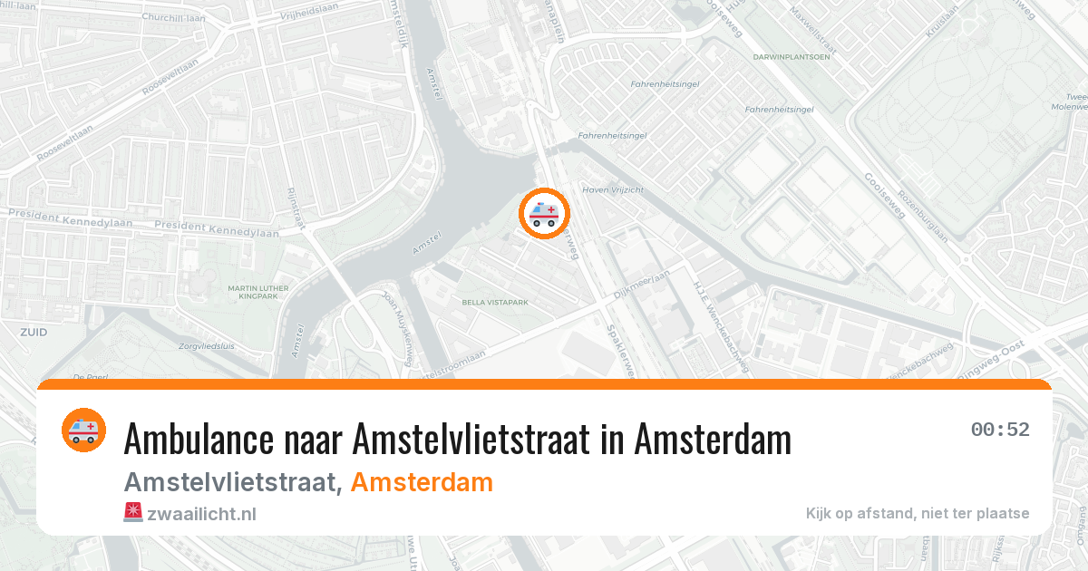 Ambulance naar Amstelvlietstraat in Amsterdam — 24 apr 2026