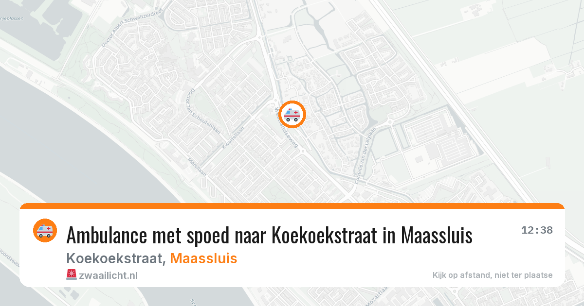 Ambulance met spoed naar Koekoekstraat in Maassluis — 22 jun 2026