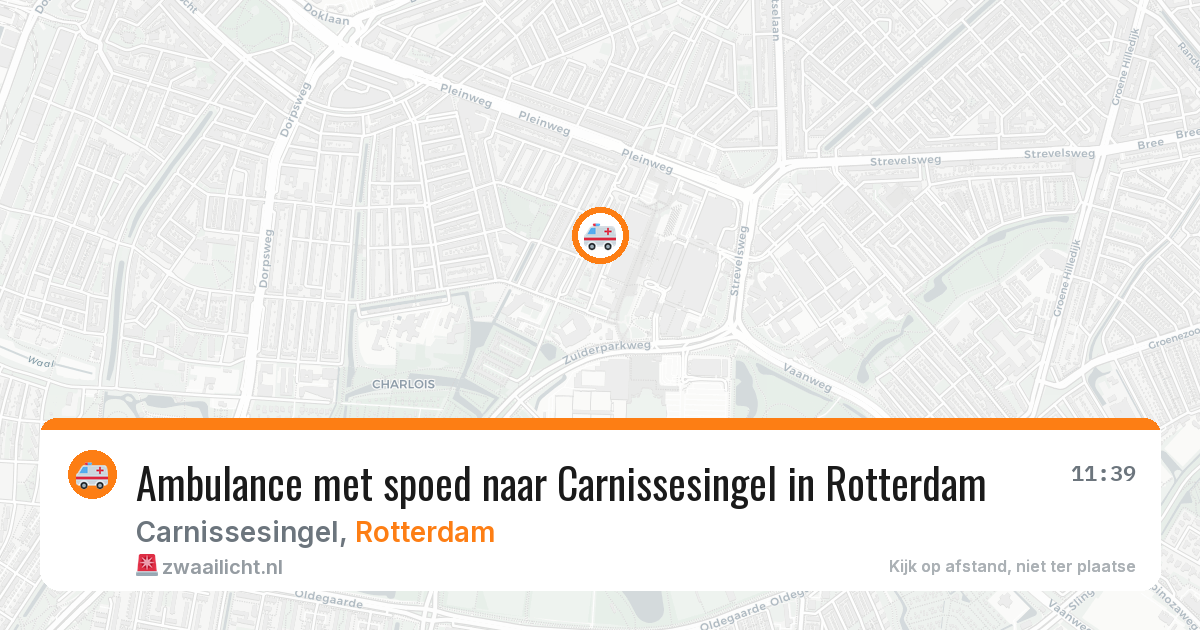 Ambulance met spoed naar Carnissesingel in Rotterdam — 13 mrt 2026