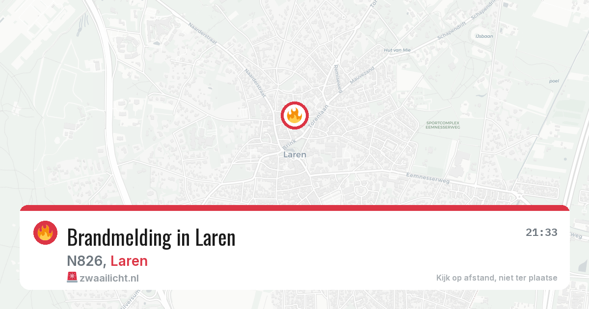 Brandmelding in Laren — 27 jun 2026