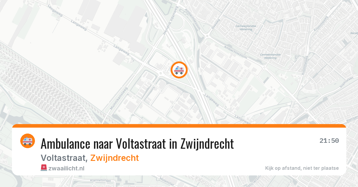 Ambulance naar Voltastraat in Zwijndrecht — 24 mei 2026