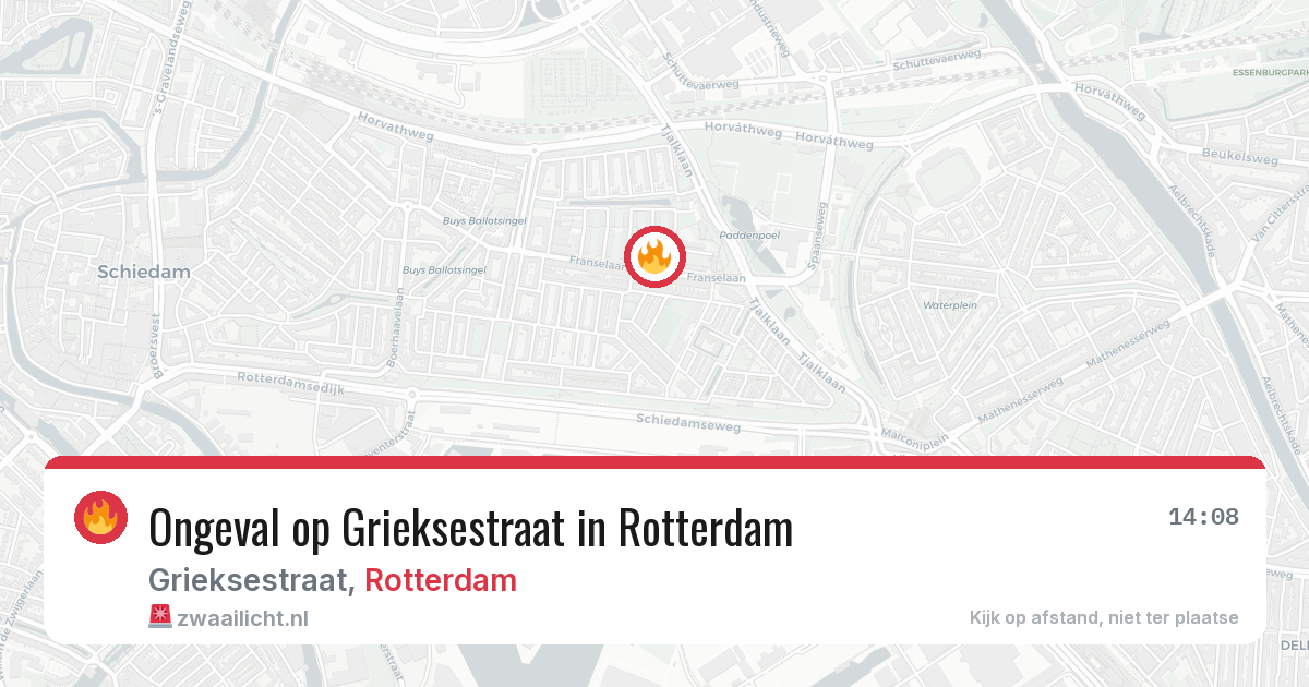 Ongeval op Grieksestraat in Rotterdam — 31 mei 2026