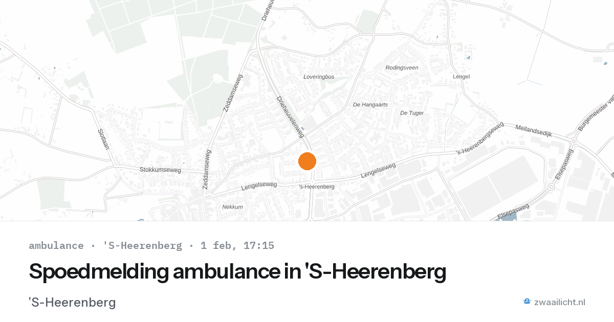Spoedmelding ambulance in 'S-Heerenberg — 1 feb 2026