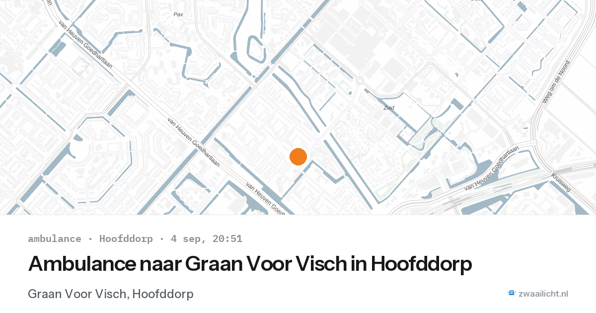 Ambulance naar Graan Voor Visch in Hoofddorp — 4 sep 2026