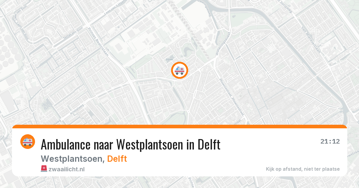 Ambulance naar Westplantsoen in Delft — 6 aug 2026