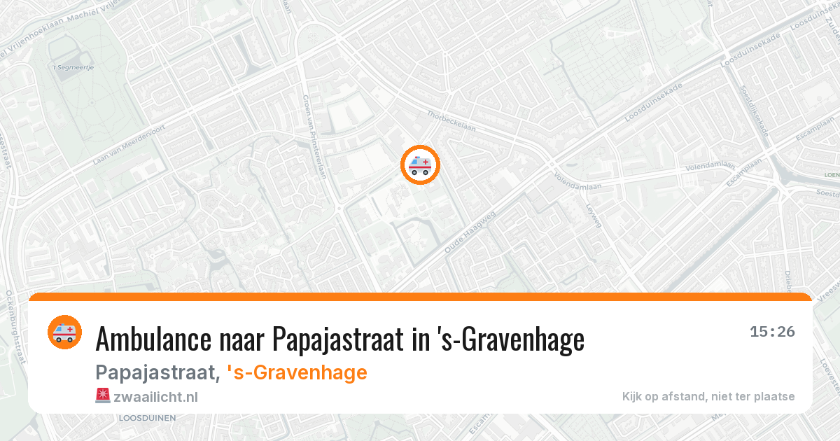 Ambulance naar Papajastraat in 's-Gravenhage — 19 jun 2026