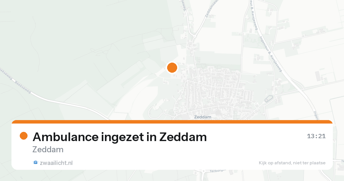 Ambulance ingezet in Zeddam — 14 aug 2026