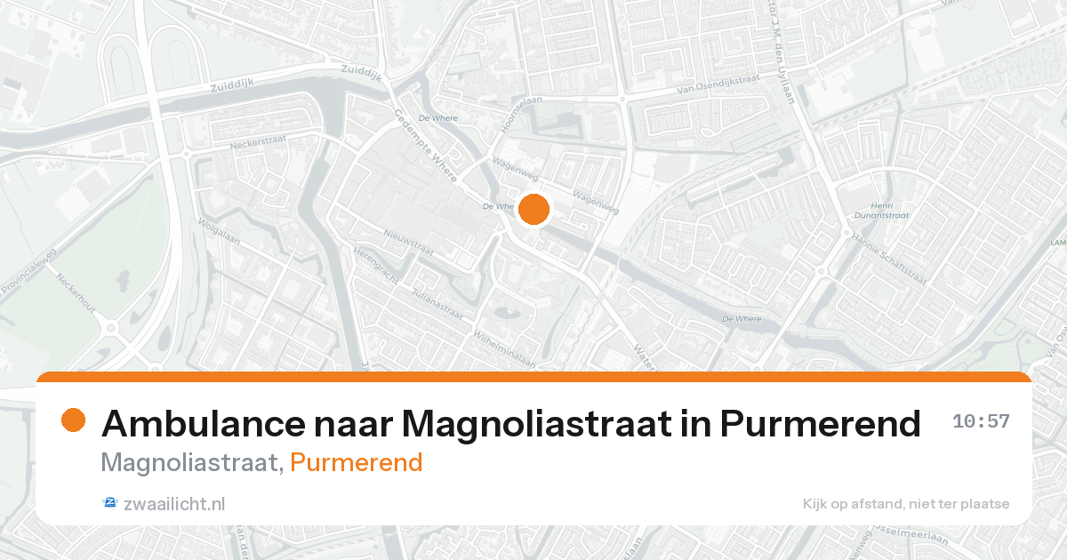 Ambulance naar Magnoliastraat in Purmerend — 15 aug 2026