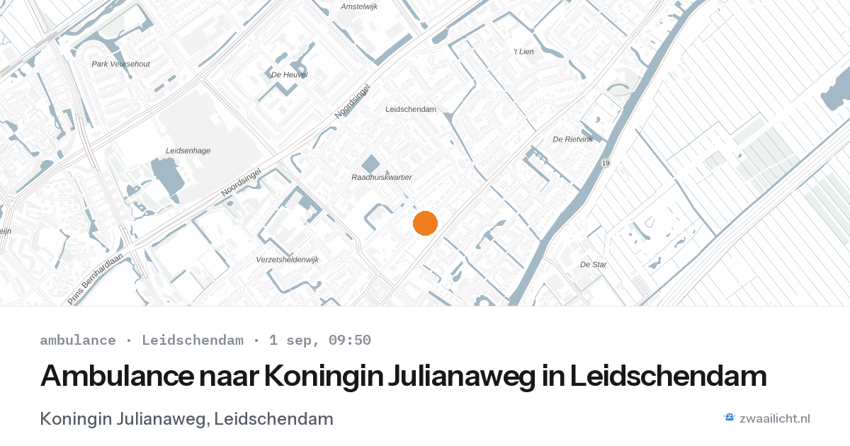 Ambulance naar Koningin Julianaweg in Leidschendam — 1 sep 2026