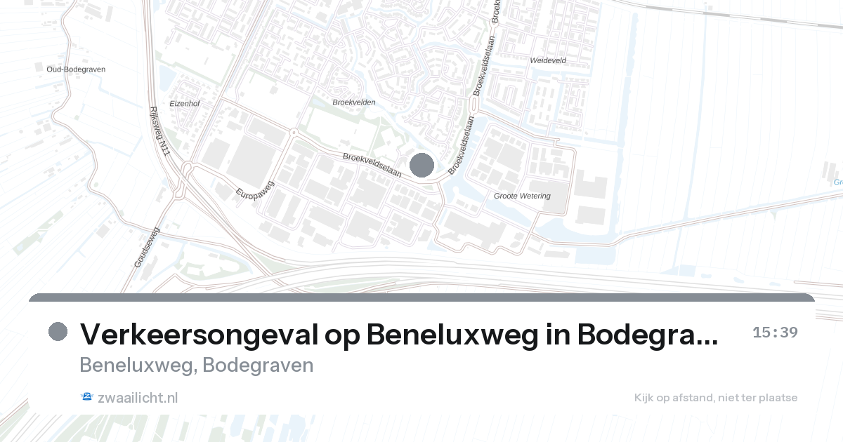 Verkeersongeval op Beneluxweg in Bodegraven — 13 feb 2026