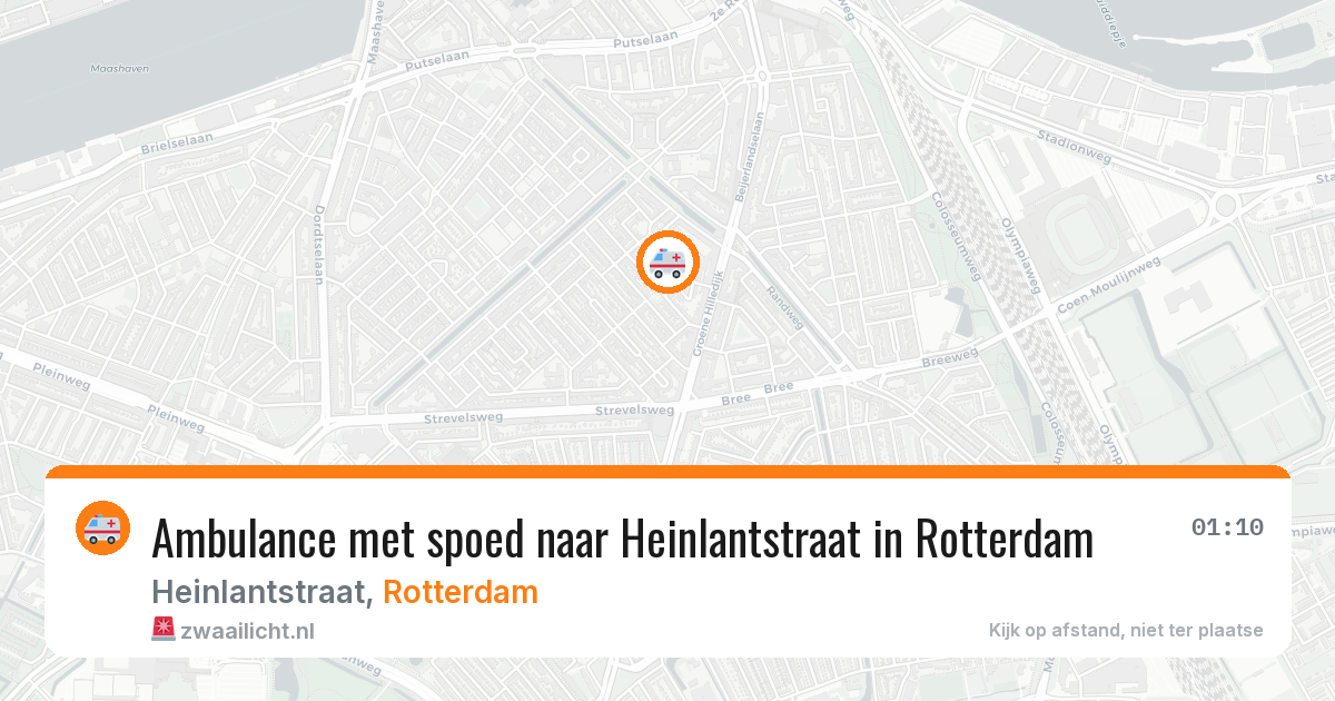 Ambulance met spoed naar Heinlantstraat in Rotterdam — 27 jul 2026