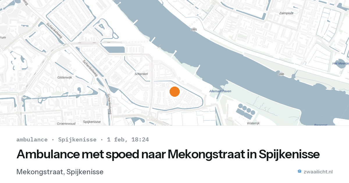 Ambulance met spoed naar Mekongstraat in Spijkenisse — 1 feb 2026