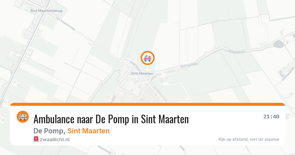 Ambulance naar De Pomp in Sint Maarten — 8 mei 2026