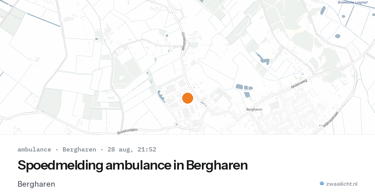 Spoedmelding ambulance in Bergharen — 28 aug 2026