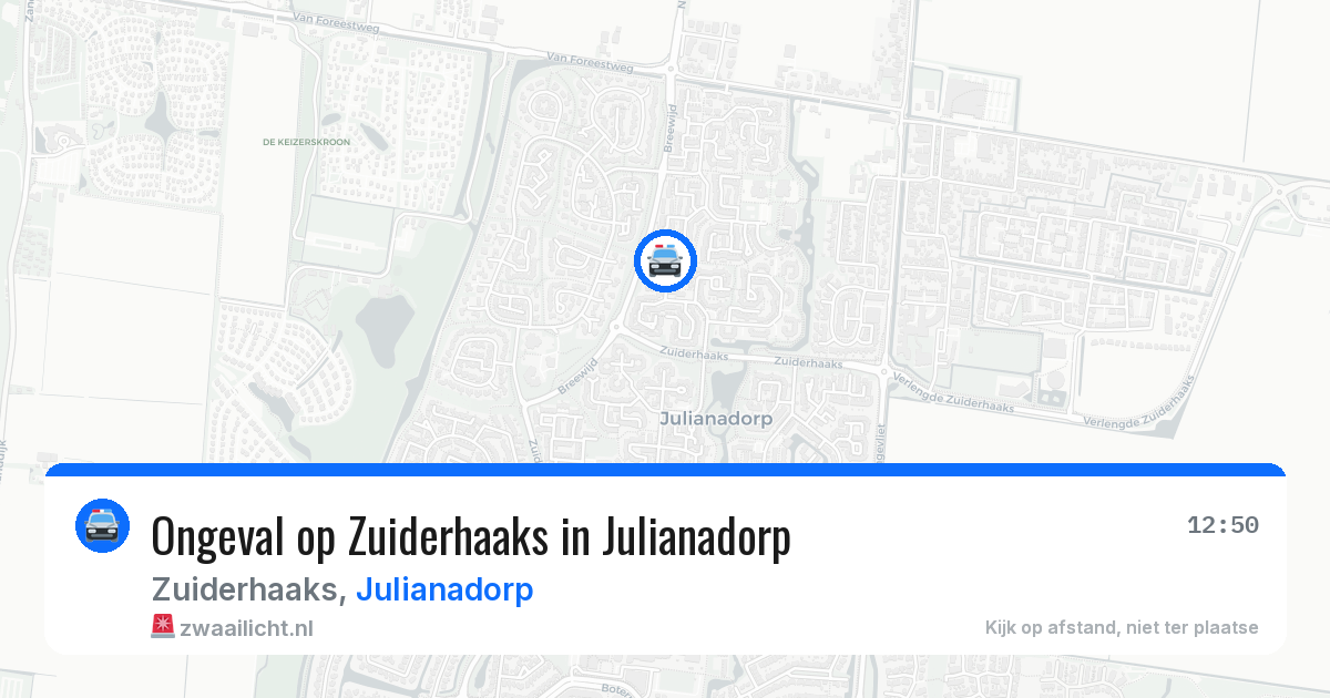 Ongeval op Zuiderhaaks in Julianadorp — 6 jun 2026