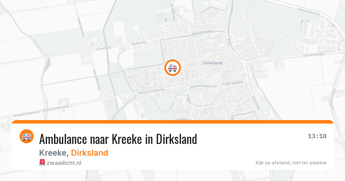 Ambulance naar Kreeke in Dirksland — 22 jun 2026