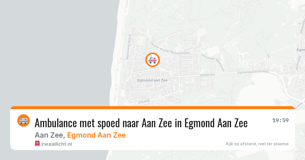 Ambulance met spoed naar Aan Zee in Egmond Aan Zee — 25 jun 2026