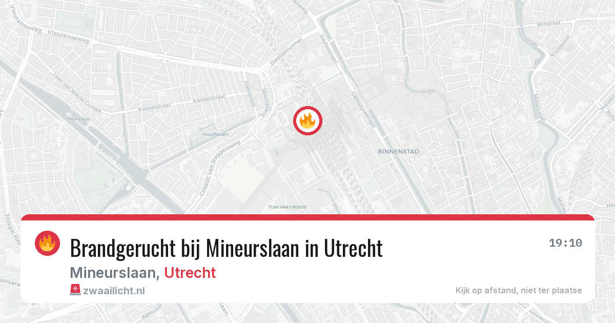 Brandgerucht bij Mineurslaan in Utrecht — 13 jul 2026
