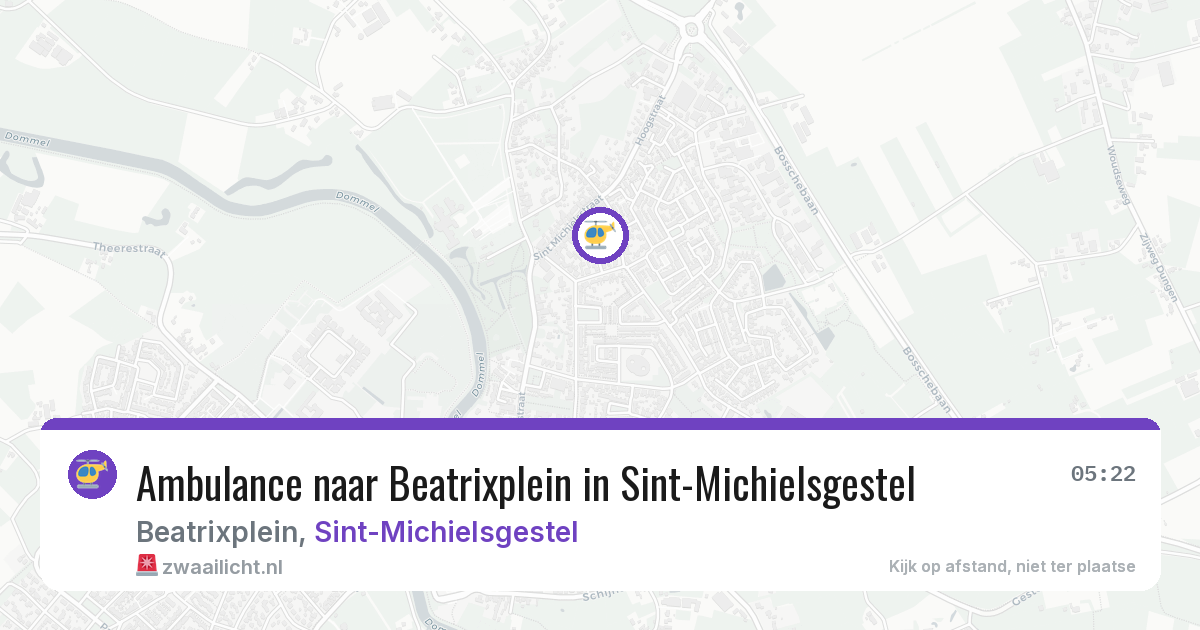 Ambulance naar Beatrixplein in Sint-Michielsgestel — 5 aug 2026