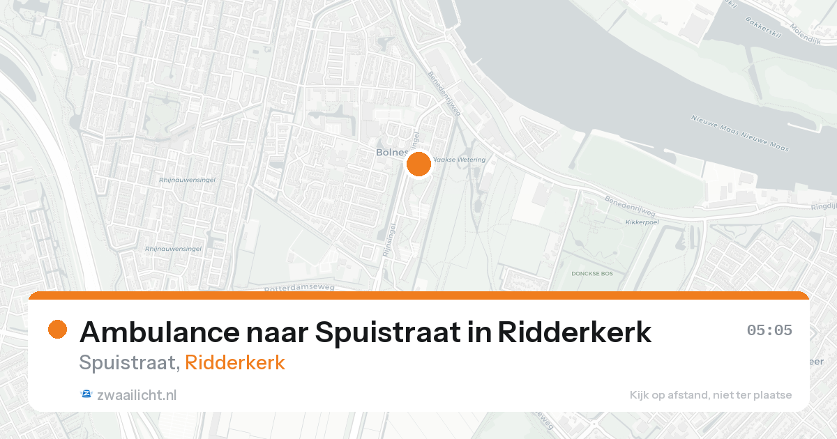 Ambulance naar Spuistraat in Ridderkerk — 23 aug 2026