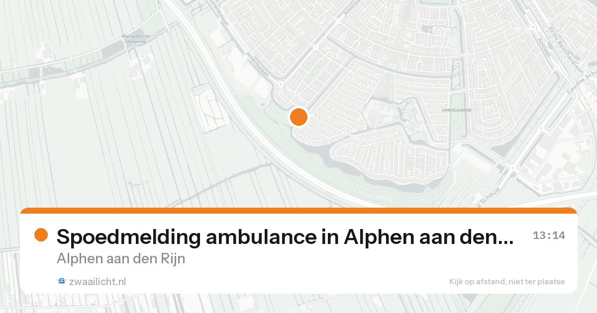 Spoedmelding ambulance in Alphen aan den Rijn — 22 jun 2026
