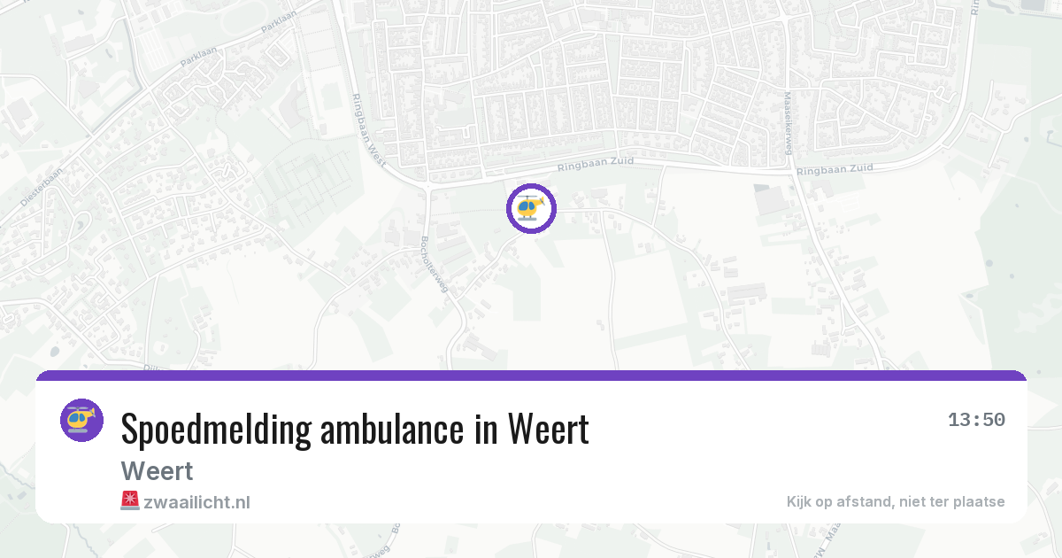 Spoedmelding ambulance in Weert — 3 aug 2026