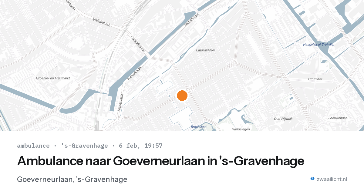 Ambulance naar Goeverneurlaan in 's-Gravenhage — 6 feb 2026