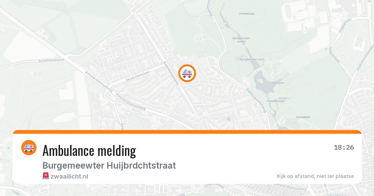 Ambulance melding — 20 mei 2026