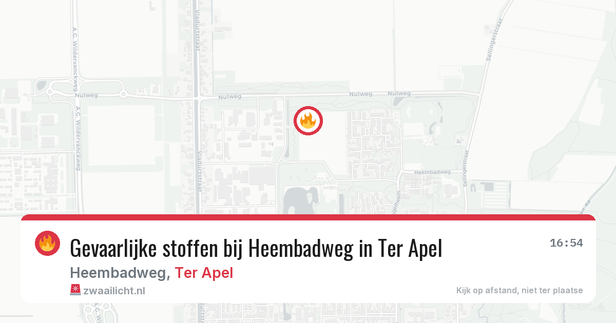 Gevaarlijke stoffen bij Heembadweg in Ter Apel — 6 jul 2026