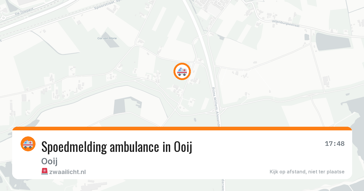 Spoedmelding ambulance in Ooij — 10 apr 2026